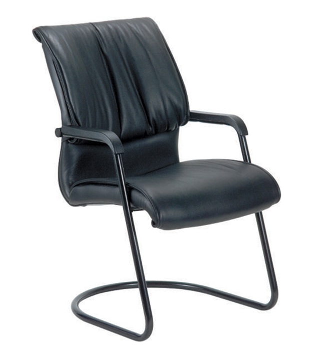 GENUINE LEATHER VISITOR CHAIR